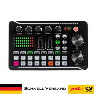 F998 Multi-functional Device Live Sound Card Audio Mixer Podcast Voice Changer - Photo 1/14