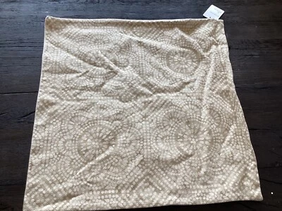 Funda de almohada estampada de pizarra de lino Pottery Barn nueva con etiquetas - 22 x 22 beige tostado neutro Foto 1 de 4