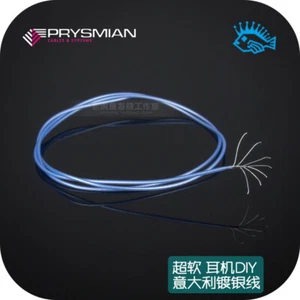Italia importado Prysmian Teflón Cable Plateado Hágalo usted mismo Auriculares Actualización Cable - Imagen 1 de 4