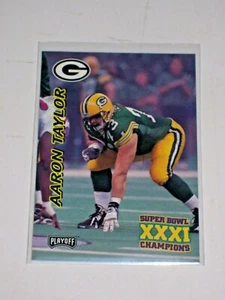 1997 Playoff Green Bay Packers Super Sunday XXXI 24 Aaron Taylor - Picture 1 of 2