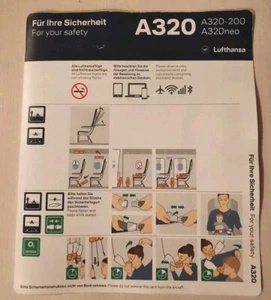 Safety Card Lufthansa A320 (A320-200 & A320neo) - Bild 1 von 5