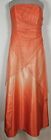 Jump Apparel Size 13 / 14 Waist 33.5 Inch Orange Glitter Evening Strapless Dress