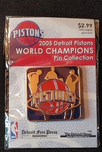 2005 Detroit Pistons NBA World Champions Pin - "Pistons" - Picture 1 of 2