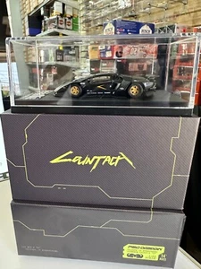 LAMBORGHINI COUNTACH MATTE BLACK 1/64 DIECAST CAR MODEL BY PSC & TIME MICRO TM - Picture 1 of 7