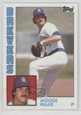 1984 Topps Head-Entirely-In-Box Test Proof Blank Back Moose Haas #271