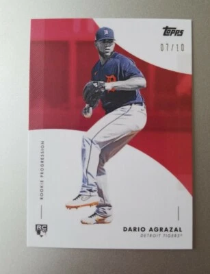 Dario Agrazal 2020 Topps On Demand Rookie Progression RED 07/10 TIGERS RC - Image 1 of 2