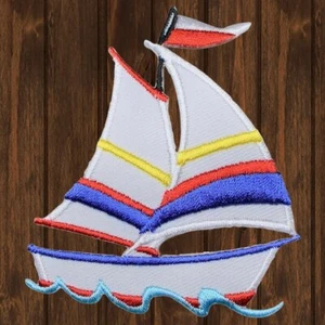 Sailboat Embroidered Patch — Iron On - Picture 1 of 1