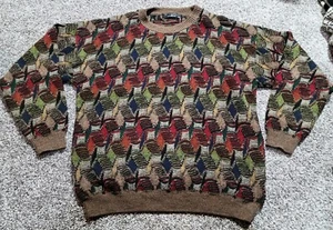 Mint! PROTEGE COLLECTION Wool Blend Sweater-Men's XXL-Geometric - Picture 1 of 4