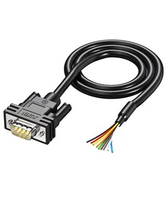 Db9 Serial Extension Cable 9 Pin Male Connector To Bare Wire Dsub 9pin Rs232 485 - Picture 1 of 7
