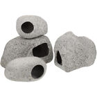  4 Pcs Fish Tank Clay Pot Hideaway for Aquarium Breeding Cave Table Topper