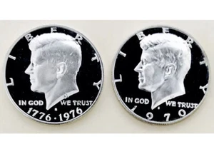 ⭐️1976 & 1970⭐️SILVER* PROOF⭐️KENNEDYS⭐️MEGA RARE SET⭐️CAMEO⭐️SUPERB GEMS⭐️ - Picture 1 of 2