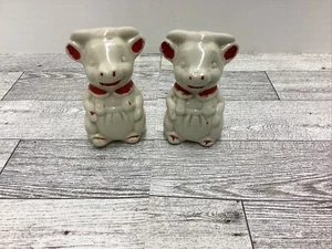 Vintage Ceramic Bull Cow Salt & Pepper Shakers Set See Pictures & Description - Picture 1 of 1