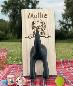 Soporte de plomo personalizado grabado con láser para culo de perro CUALQUIER RAZA - Imagen 1 de 34