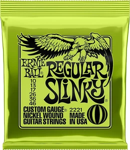 Ernie Ball Regular Slinky Nickel Wound Electric Guitar Strings, 10-46 Gauge (P02 - Picture 1 of 12