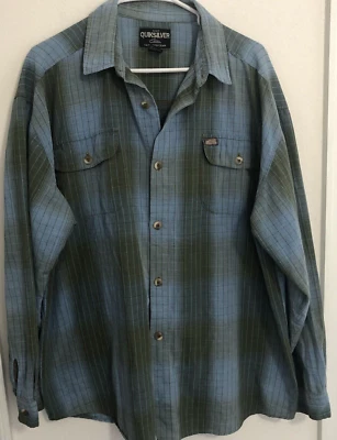 Camisa De Colección Quicksilver Botón Talla L Agua Salada Denim Años 90 Surf Patín Nieve Playa Foto 1 de 4
