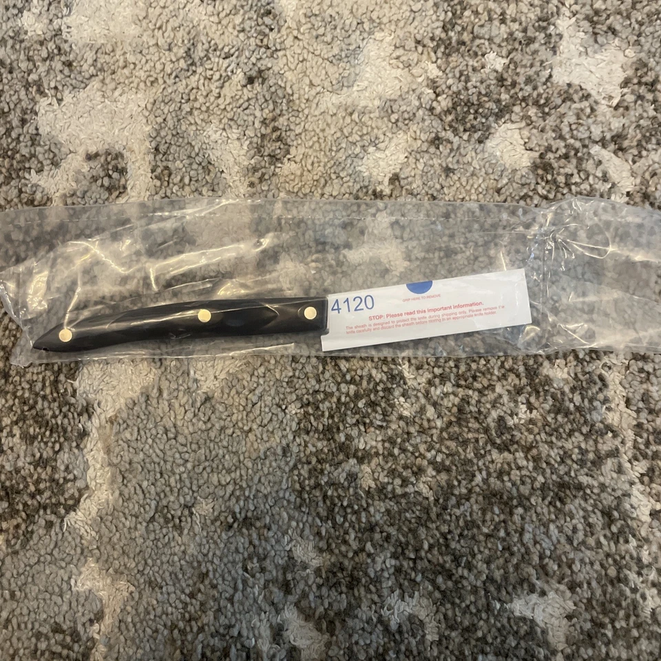 Cutco 3" Gourmet Paring Knife with Black Handle 4120 Made in USA