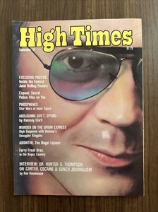 High Times Magazine 25 Sept 1977 Hunter S. Thompson Absinthe Phosphenes GC - Picture 1 of 8