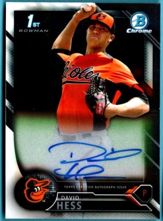 2016 Bowman Chrome  Autograph Auto   David Hess  Card # CPA-DH - Image 1 of 1