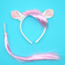 Kids Unicorn Pony Pink Headband & Tail