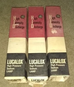 3 Vintage GE Lucalox High Pressure Sodium Lamp Light Bulbs Lighting Bulb LU400 - Picture 1 of 3