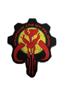 Parche mandaloriano pvc armas son mi religión con respaldo de gancho y bucle - Imagen 1 de 2