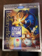 Beauty And The Beast 3D Blu-ray/ Blu-Ray /DVD Disney Diamond Edition, 5Disc Set)