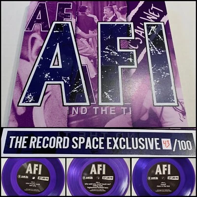 AFI Dork Behind The Times Eddie Picnic’s All Wet 7" Purple Vinyl #d/100 Slipcase Foto 1 de 4