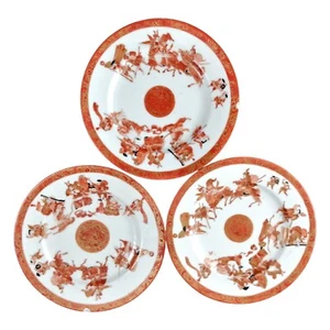 Rare antique japanese porcelain plates(3) Koransha , Fukagawa 1880 c - Picture 1 of 12