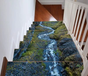 3D Cool Creek A155 Stair Risers Decoration Photo Mural Vinyl Wallpaper Vera - Bild 1 von 6