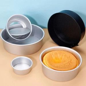 4/5/6/7/8 Inch Aluminum Cake Mold Chiffon Pan With Removable Bottom Baking Tray - Picture 1 of 16