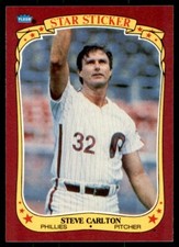 1986 FLEER STAR STICKERS - #21 STEVE CARLTON PHILADELPHIA PHILLIES
