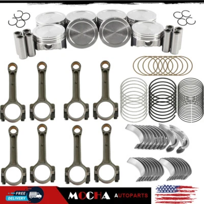 Pistons w/ Rings Connecting Rod Set Fits1999-2007 Chevrolet GM 5.3L LS LS2 LS3 - Image 1 of 4