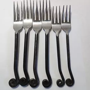 6 allgemeine Versorgung gewundener Griff Edelstahl Abendessen Wüste Gabeln Harry Potter - Bild 1 von 7