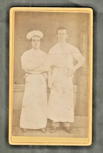 BMN - Cooper of Euston Road NW London Carte de Visite of Two Tradesmen - Bakers? - Picture 1 of 2