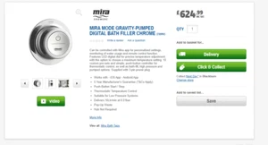 Mira Duschmodus Digitaler Wannenfüller gepumpt für Schwerkraft weiß/chrom - UVP:699€ - Bild 1 von 11