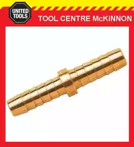3/8” / 10mm BRASS MALE HOSE TAIL BARBED IN LINE CONNECTOR / JOINER FOR AIR HOSE - Picture 1 of 1