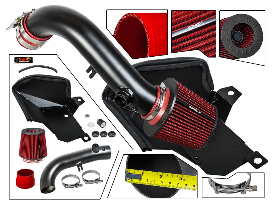 Kit de admisión de aire frío RTunes + protector térmico para VW Golf GTi R 1.8T 2.0T 2015-2020 Foto 1 de 4