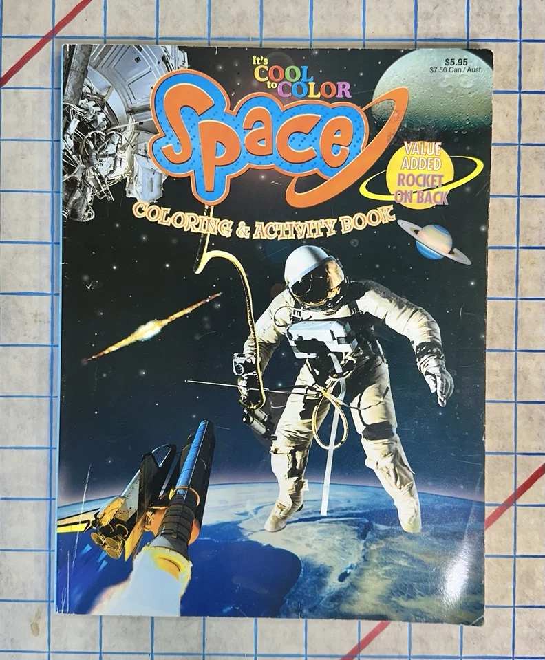 Vintage 90’s Outer Space Coloring Book Retro Astronomy NASA Colorful UNUSED - Image 1 of 4