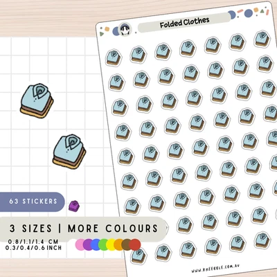 KNEEBBLE Folded Clothes Planner Stickers