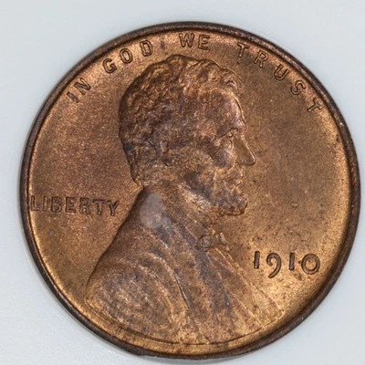 1910 Lincoln Wheat Cent - ANACS MS65RB - Old Soapbox Holder - Image 1 of 4