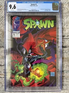 Spawn #1 CGC 9.6 1st Appearance of Spawn Al Simmons 2nd Image Logo, Poster 1992 - Picture 1 of 2