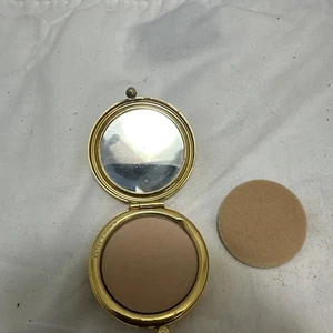 Vintage Full Estee Lauder Mirror Compact Lucidity Transparent Powder Gold Rare - Bild 1 von 6