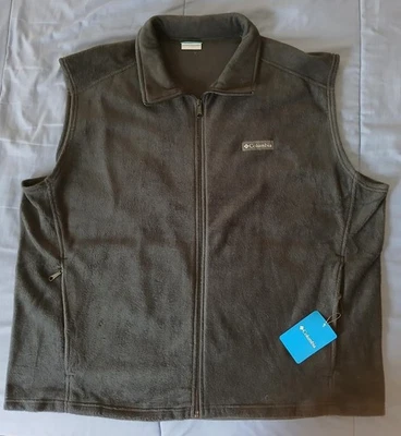 Columbia Steens Mountain Vest XXL Navy Blue Full Zip 100% Polyester NWT $45.00 - Image 1 of 4