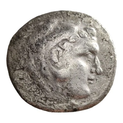 Pamphylia Perge Alexander the Great Silver Tetradrachm 194/3 BC Dated CY 26 12U - Image 1 of 2