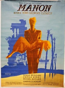 MANON-1949- H.G. CLOUZOT / COLIN- affiche roulée/état de neuf  -120 x 160 cm - Picture 1 of 2