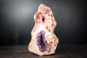 Rare Pink Amethyst Geode with Pink and Purple Druzy, 18 Lb. - Picture 1 of 10