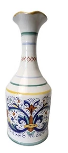 Jarra botella de vinagre de aceite de cerámica italiana Deruta de colección 10"" caño pellizcado - Imagen 1 de 7