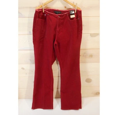 Venezia Womens Plus Size 18 Average Red Corduroy Pants Bootcut Stretch - Image 1 of 4