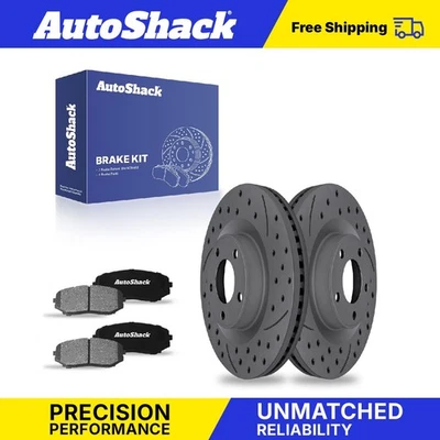 Front Drilled Slotted Brake Rotors Ceramic Pads for Ford Edge Lincoln MKX Foto 1 de 4