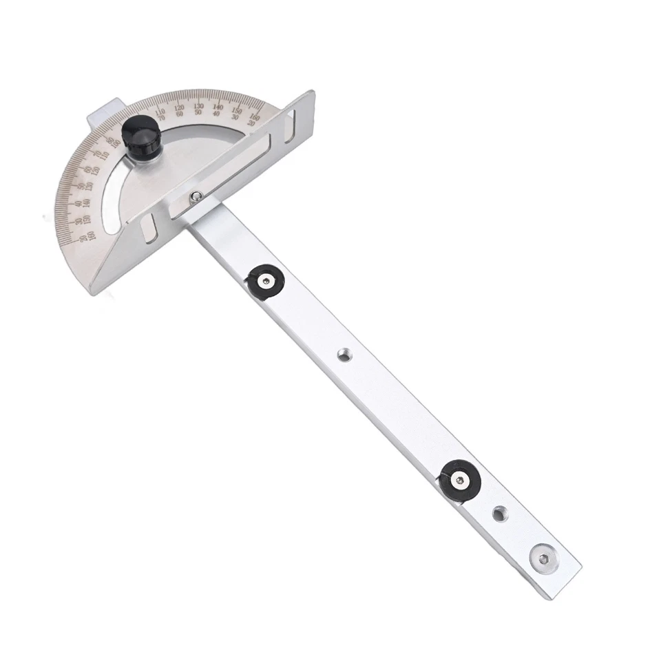 Table Saw Miter Gauge Angle Ruler With Track Stop Backer Woodworking Push Handle - Image 1 of 4